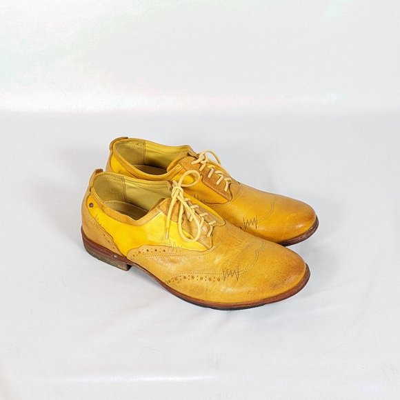 VTG Rockport ADI Prene by Adidas Mens Leather Lace Up Yellow Dress Shoes US/10